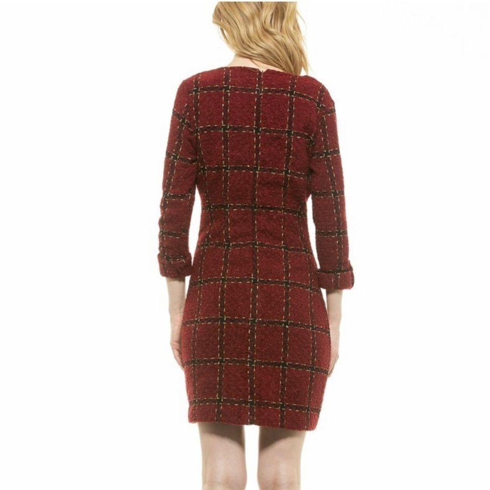Alexia Admor Elegant Red Plaid Dress - Picture 16 of 16